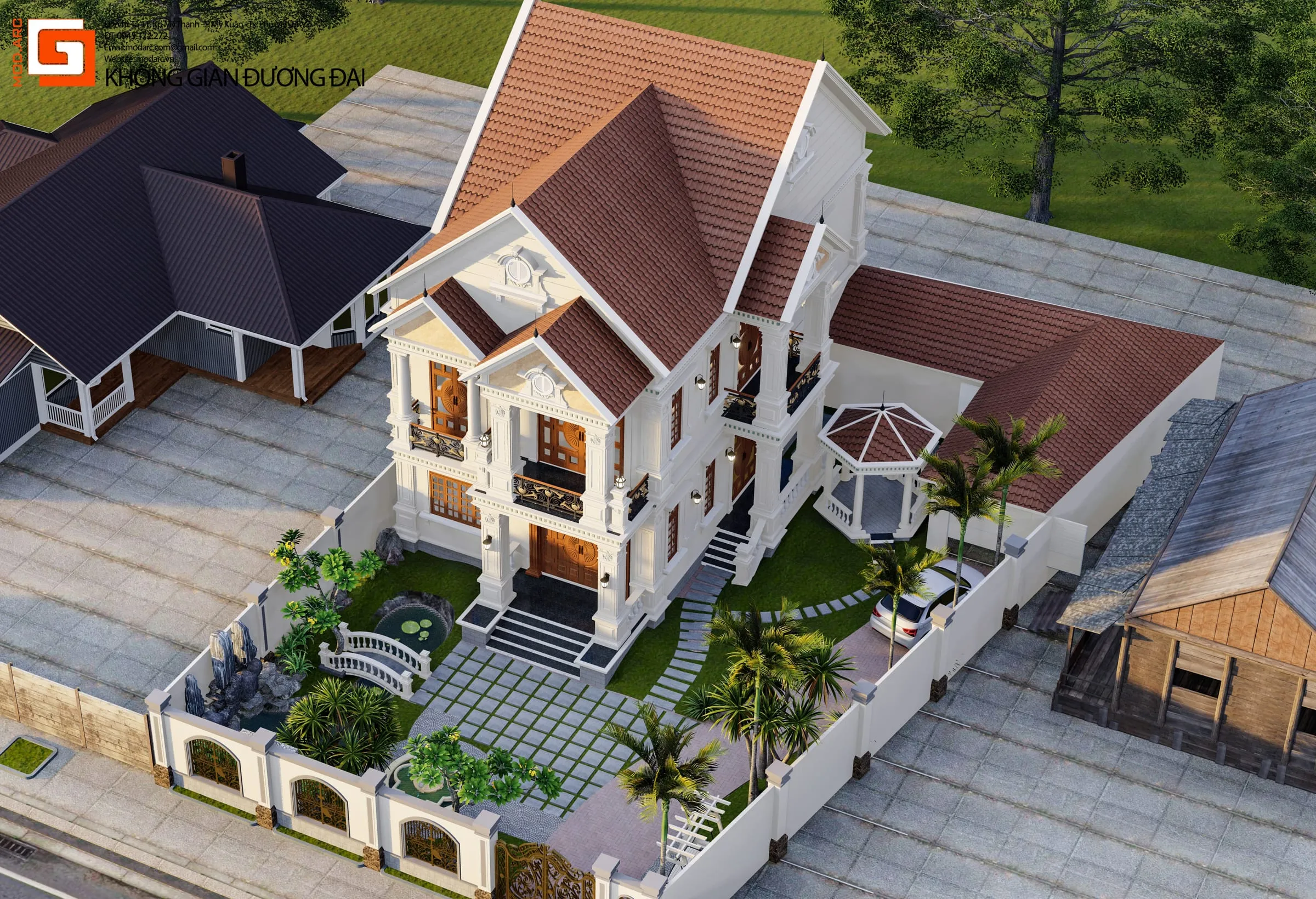 Biệt thự anh Sơn – phối cảnh 2