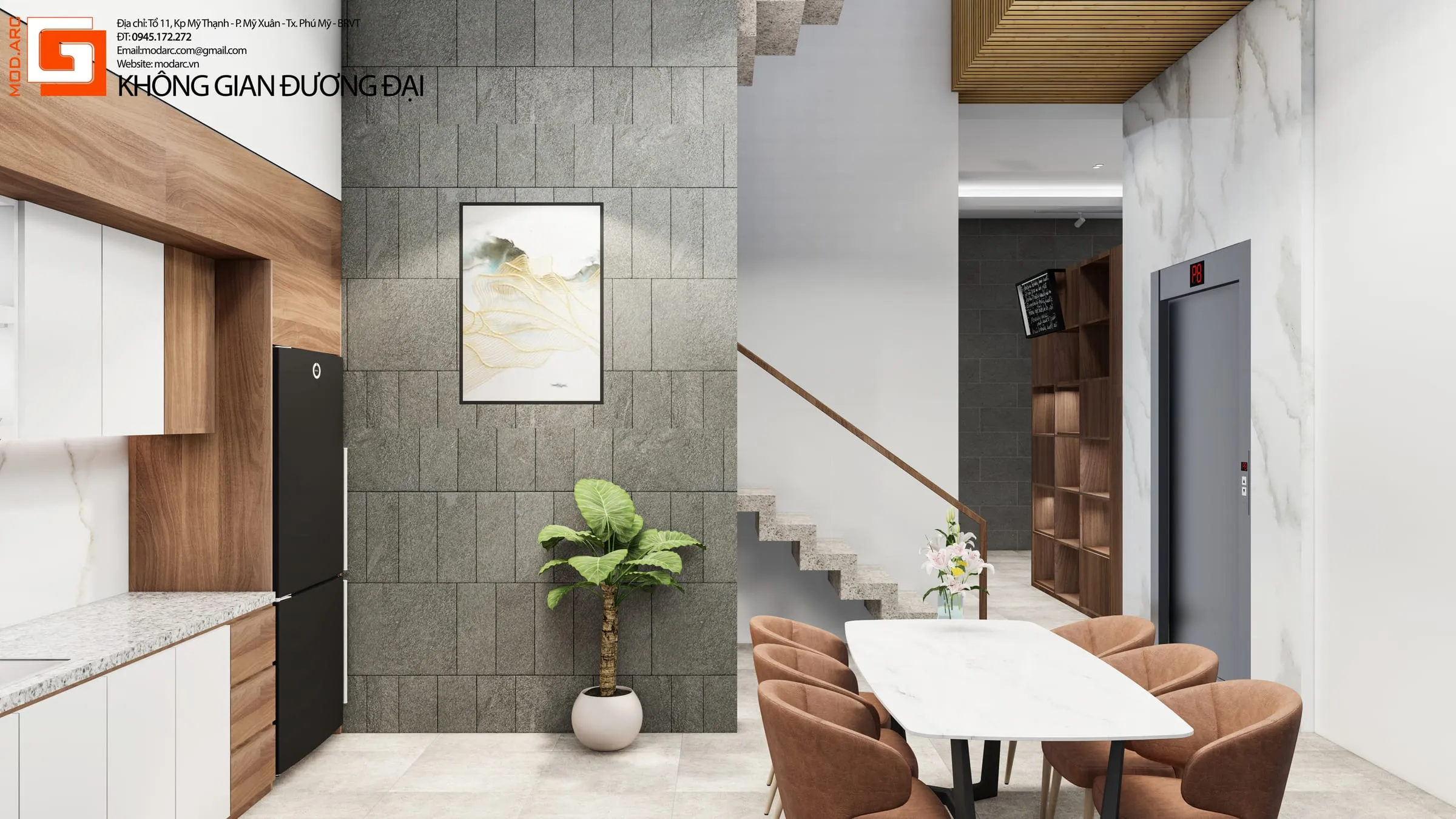 Nhà phố chị Tương – phối cảnh 3