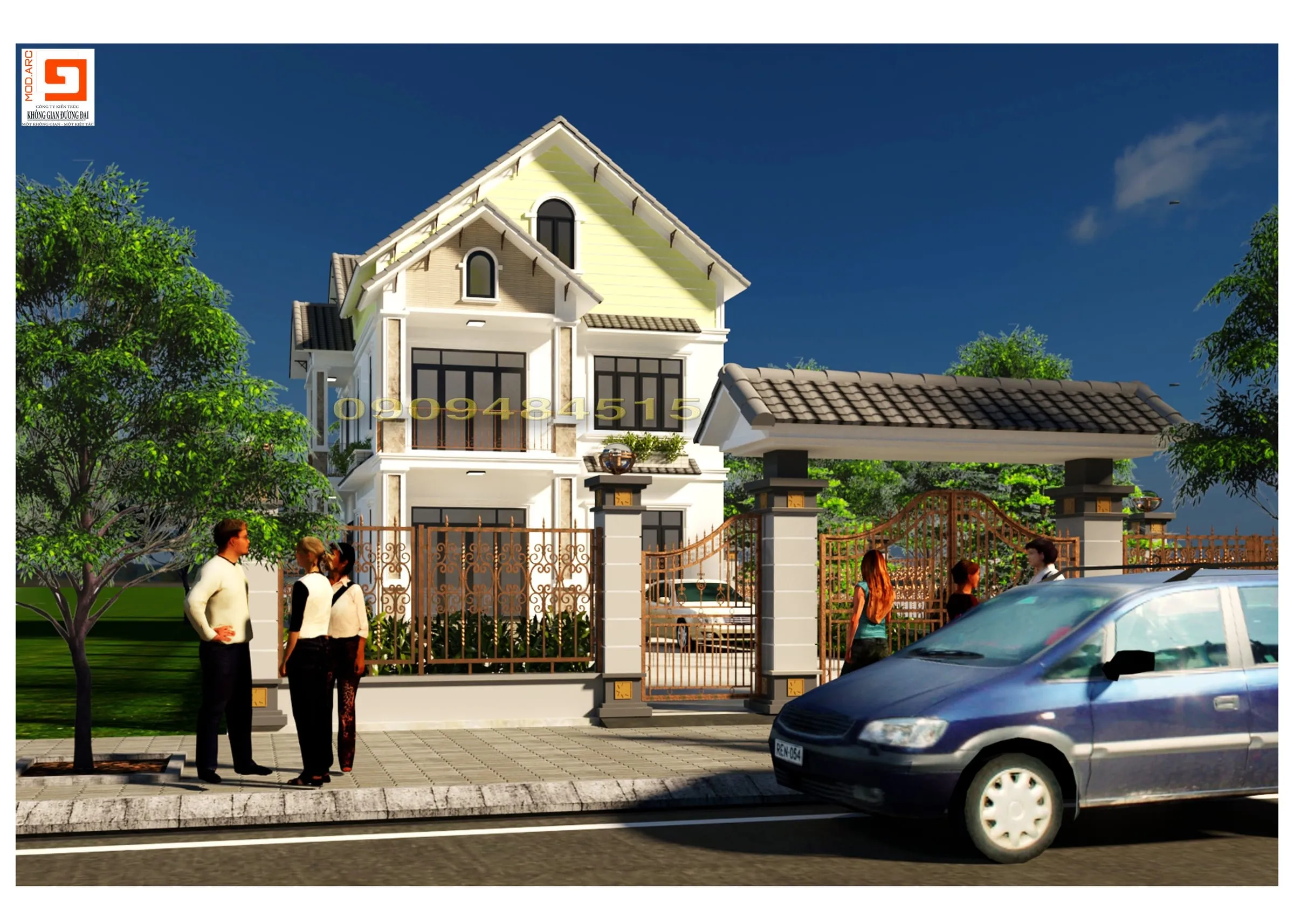Nhà phố anh Phương – phối cảnh 3