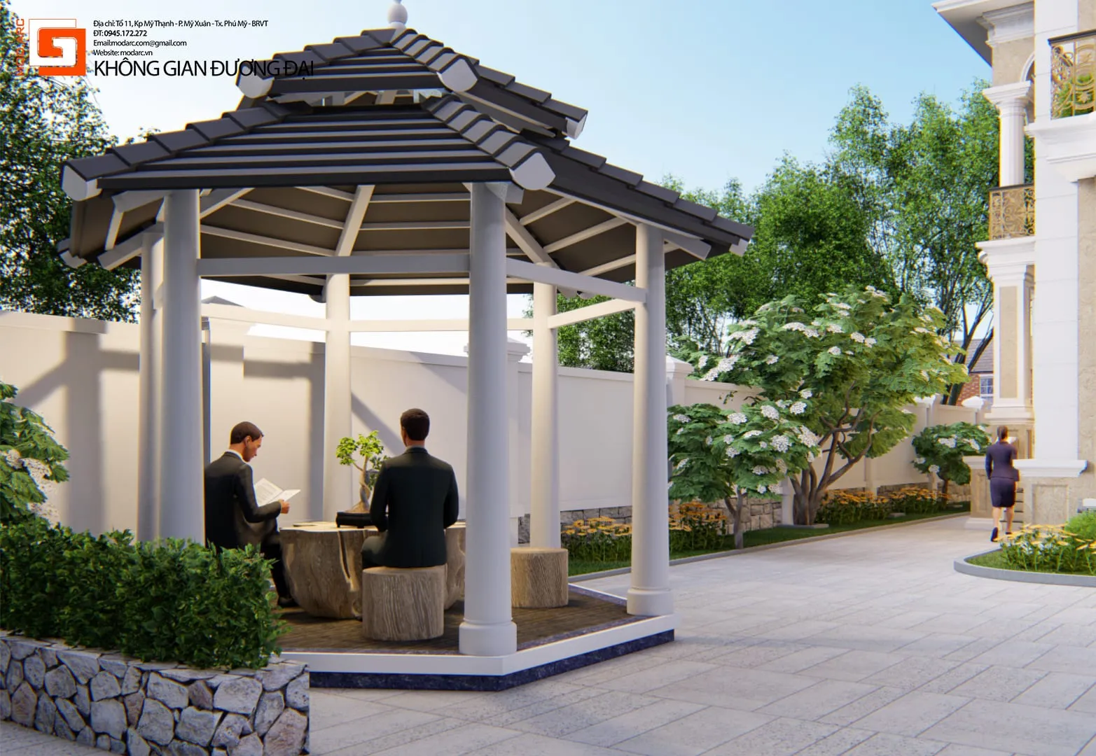 Biệt thự anh Thắng – phối cảnh 4